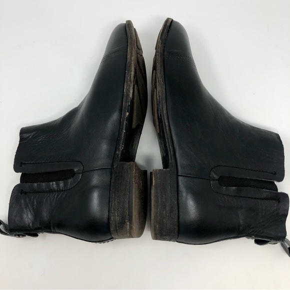 Olukai Malie Black Full Soft Grain Leather Ankle Booties Chelsea Boot Pull On - Picture 7 of 11